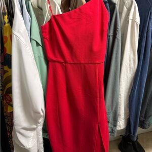 Princess Polly Vibrant Red Asymmetrical Dress